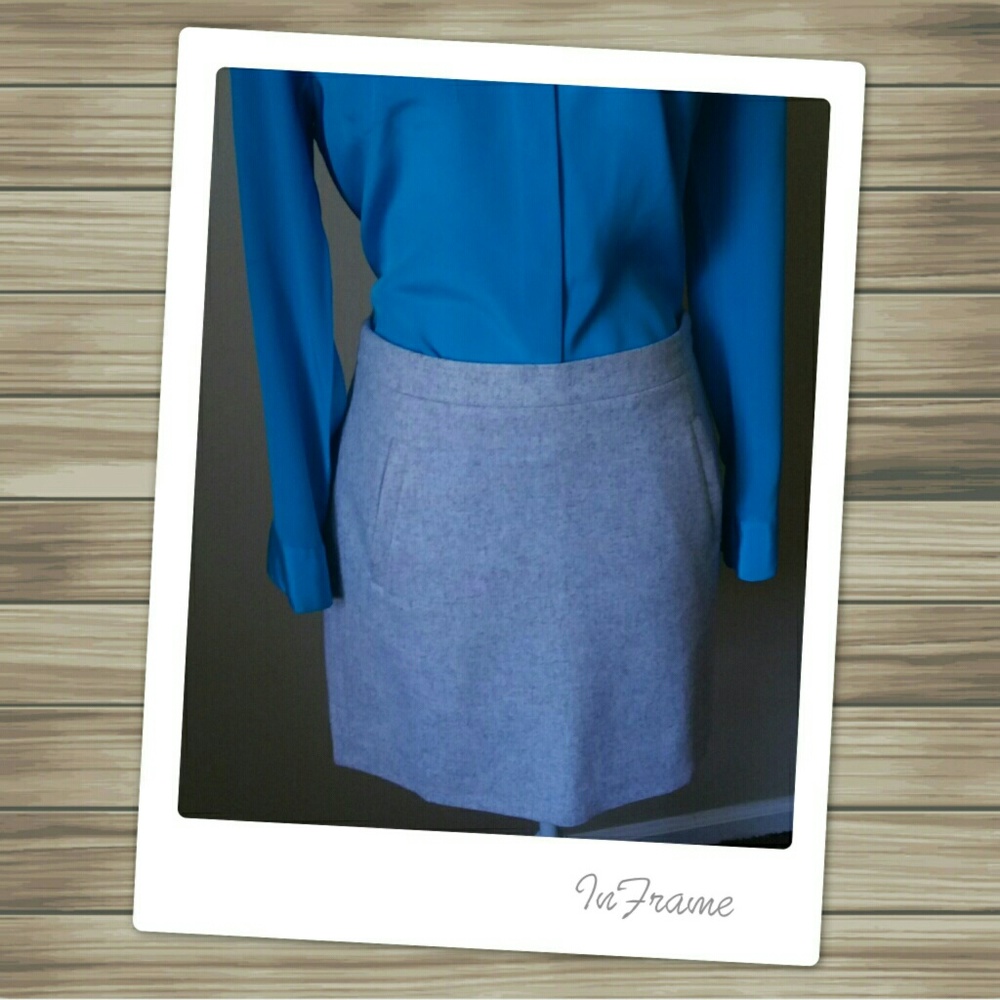 J. Crew wool light gray minnie pencil skirt